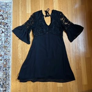 Black bohemian-inspired dress